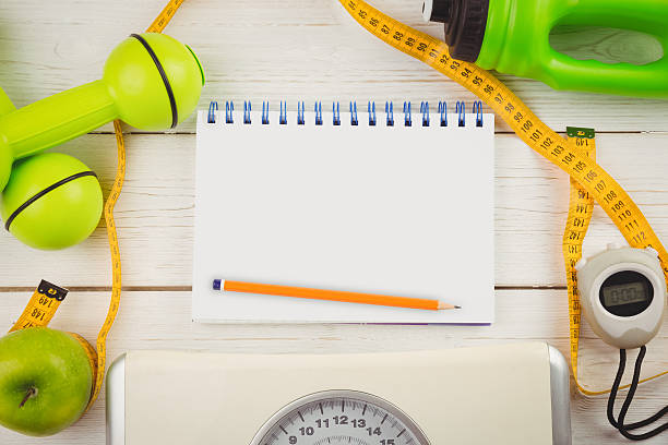 istock Notepad with indicators of healthy lifestyle 485046636