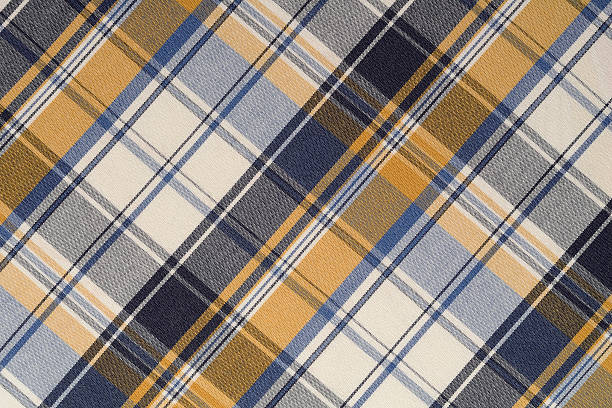 istock Yellow,Blue,and White Plaid Cloth Shot in Studio 485046732
