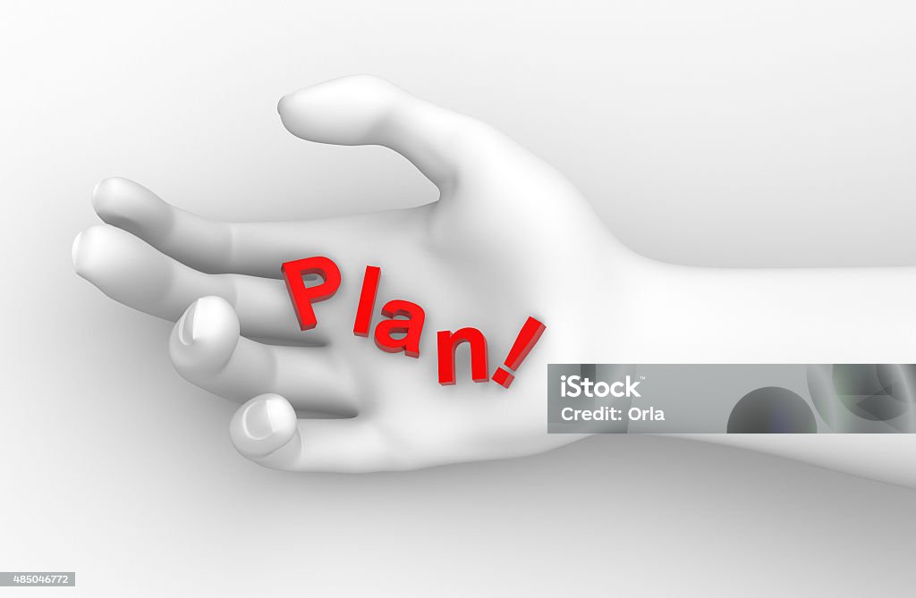 Plan 3d plan concept. 3d render illustration 2015 Stock Photo