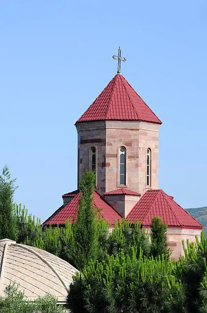 Chapel of the Holy Trinity Cathedral of Tbilisi, or Tsminda Sameba, in Georgia