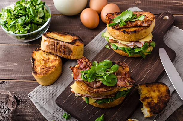 istock French toast with homemade ham, gouda cheese 485047790