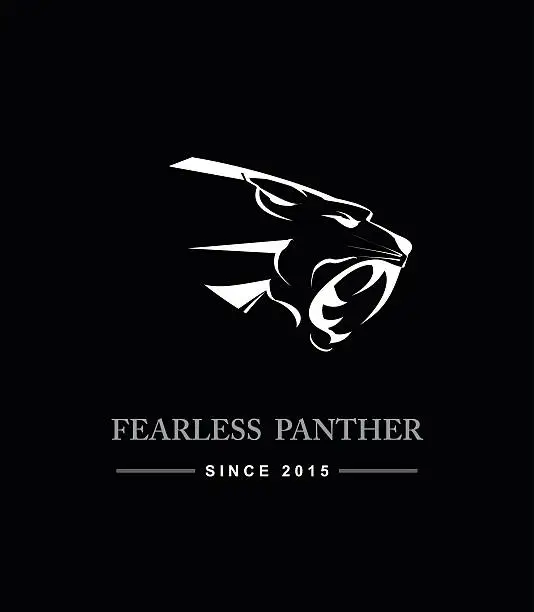 Vector illustration of Fearless panther