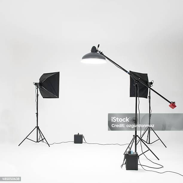 Professional Photo Studio Stock Photo - Download Image Now - Photo Shoot, Studio Shot, Lighting Equipment
