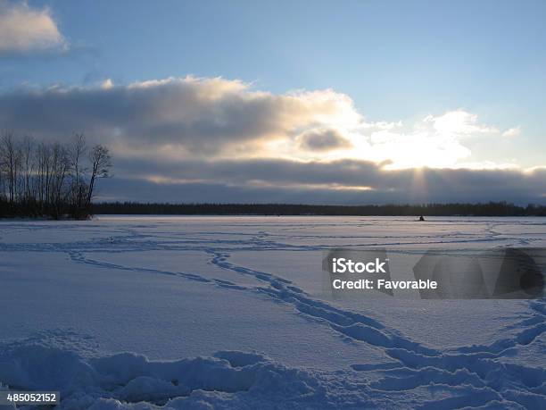 Winter Fishing On The Volga Stock Photo - Download Image Now - 2015, Bare Tree, Catch of Fish