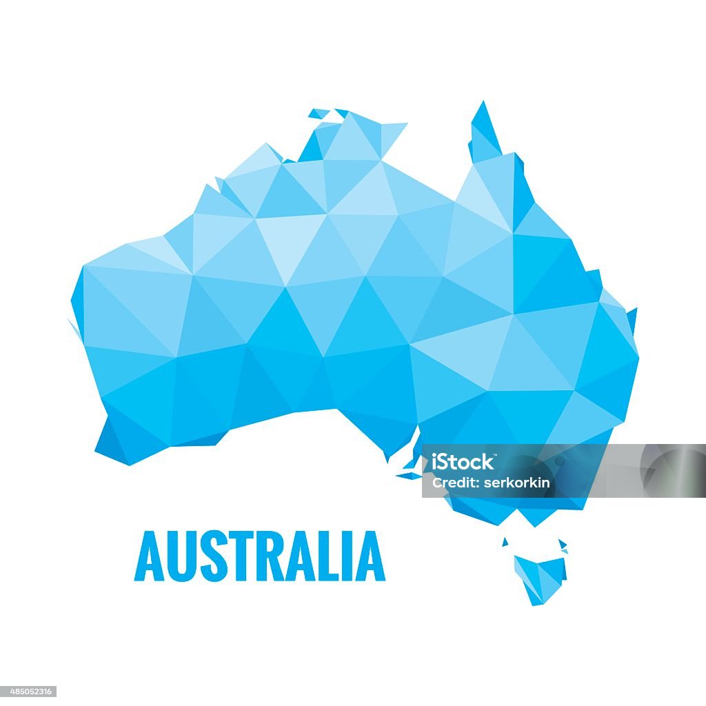 Abstract Australia map - vector illustration. Abstract Australia map - vector illustration - geometric structure in blue color for presentation, booklet, website and other design projects. Australia stock vector