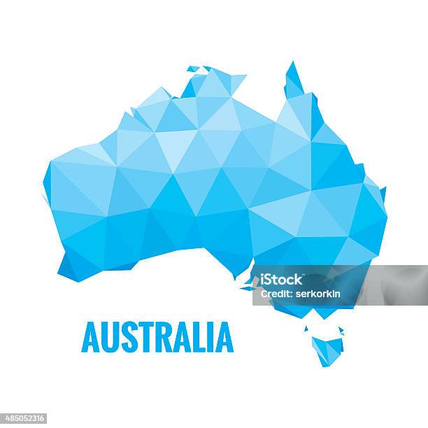 Abstract Australia Map Vector Illustration Stock Illustration - Download Image Now - Australia, Map, 2015