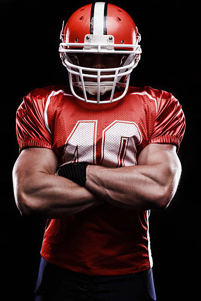 istock Confident sportsman folding his hands 485060170