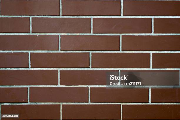 Wall Of Brown Brick Stock Photo - Download Image Now - 2015, Abstract, Architecture
