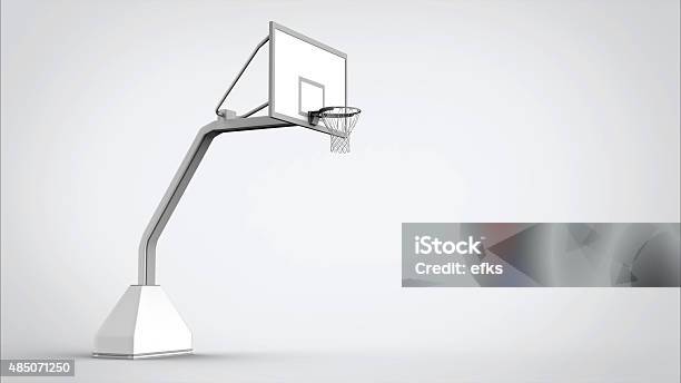 Basketball Hoop Isolated Stock Photo - Download Image Now - Basketball Hoop, Basketball - Sport, Basketball - Ball