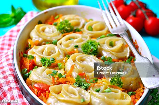 Dumplings Meat Roses Stock Photo - Download Image Now - 2015, Arts Culture and Entertainment, Baby - Human Age
