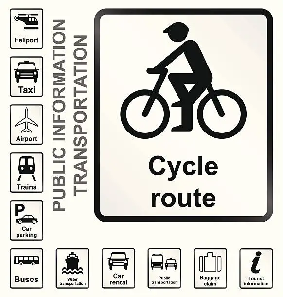 Vector illustration of Transport Information Signs