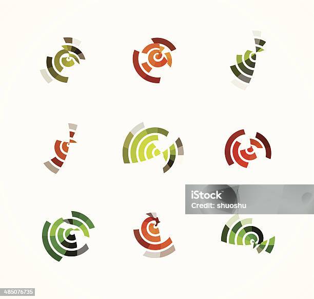 Vetores de Abstrato Colorido Arco De Estilo Para O Design e mais imagens de Espiral - Espiral, Círculo, Abstrato