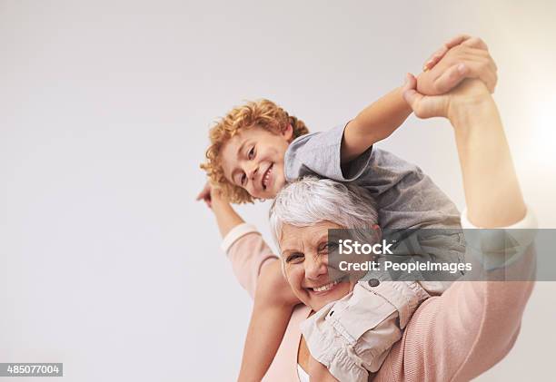 I Have The Best Granny In The Whole Wide World Stock Photo - Download Image Now - Grandmother, Grandchild, Child