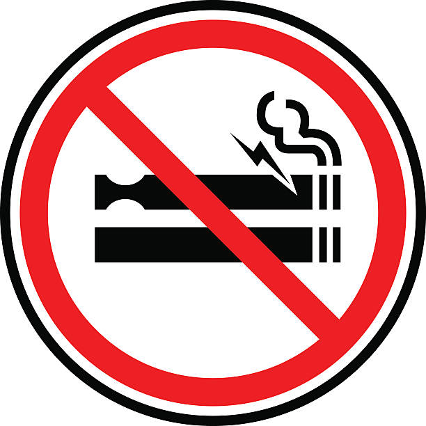 ilustrações, clipart, desenhos animados e ícones de ícone de sinal de não-fumantes - no smoking sign smoking sign cigarette