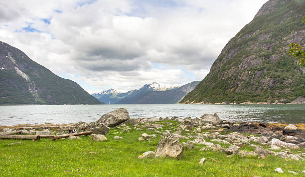 Depth of Eidfjord stock photo