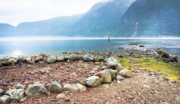 Stones on Eidfjord stock photo