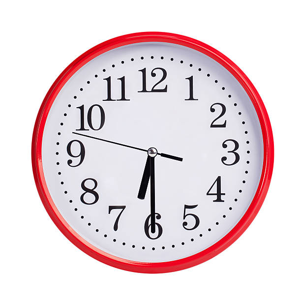 istock Half of the seventh on a round clock face 485081029