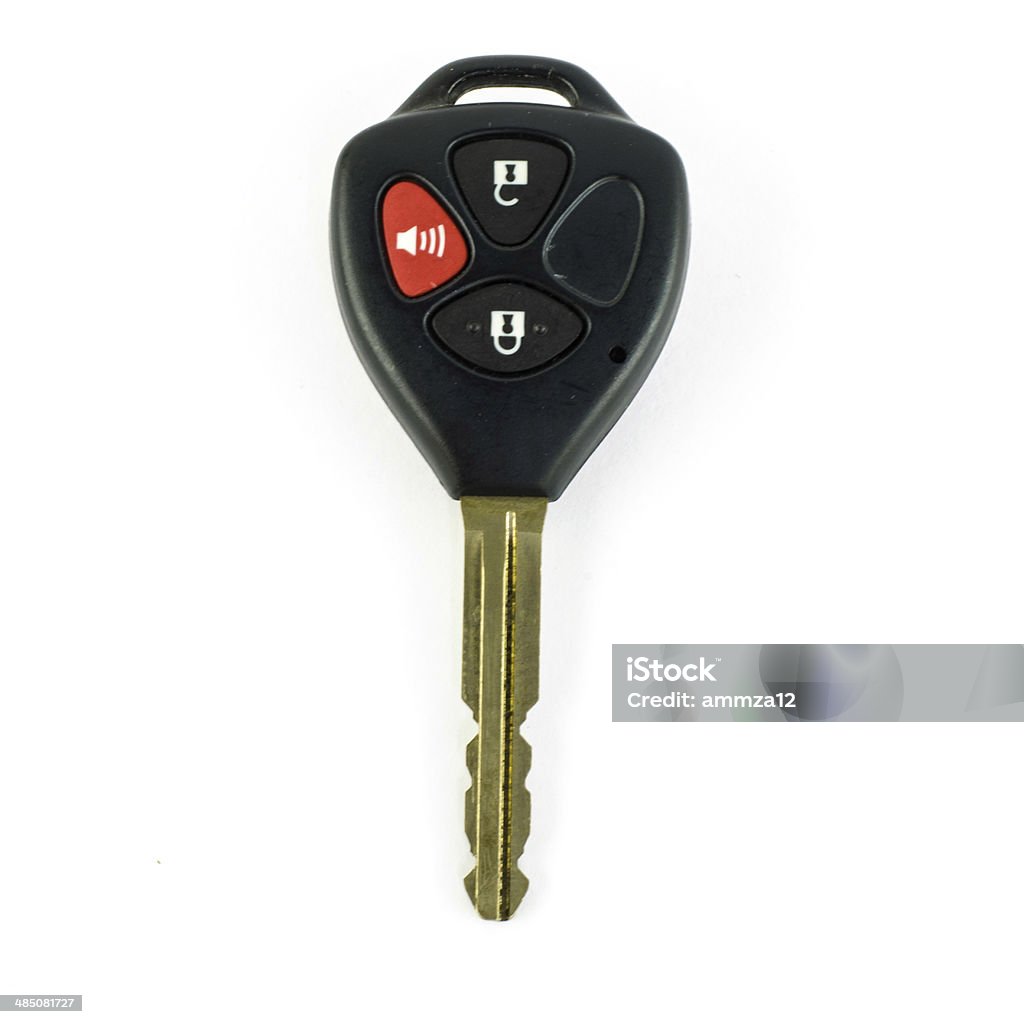 remote car key isolated on white background Car Stock Photo