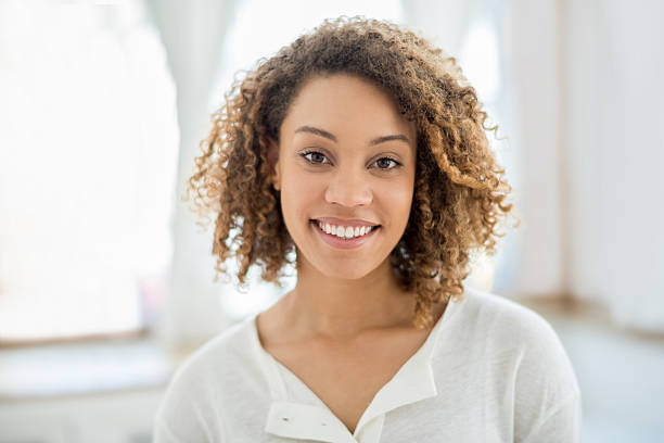 istock Young black woman at home 485082268