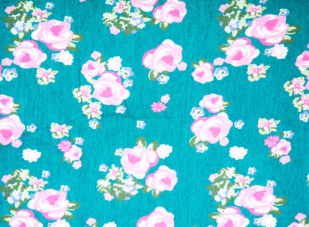 istock Vintage floral fabric 485082896