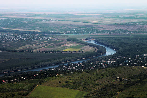 istock Aerial view of rural area and river 485092062