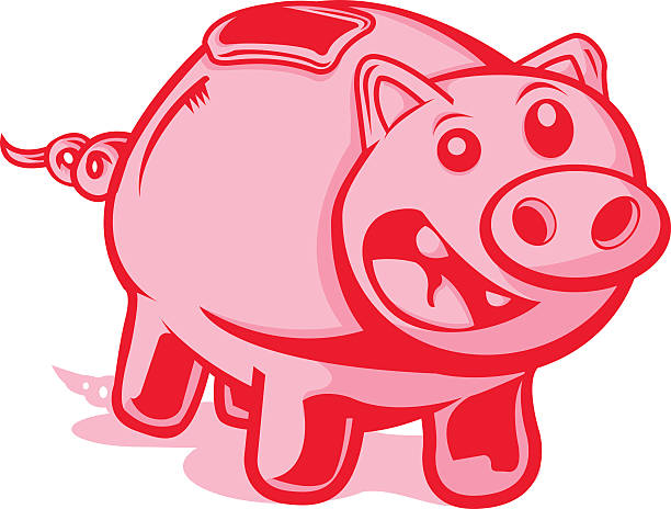 Piggy Bank vector art illustration