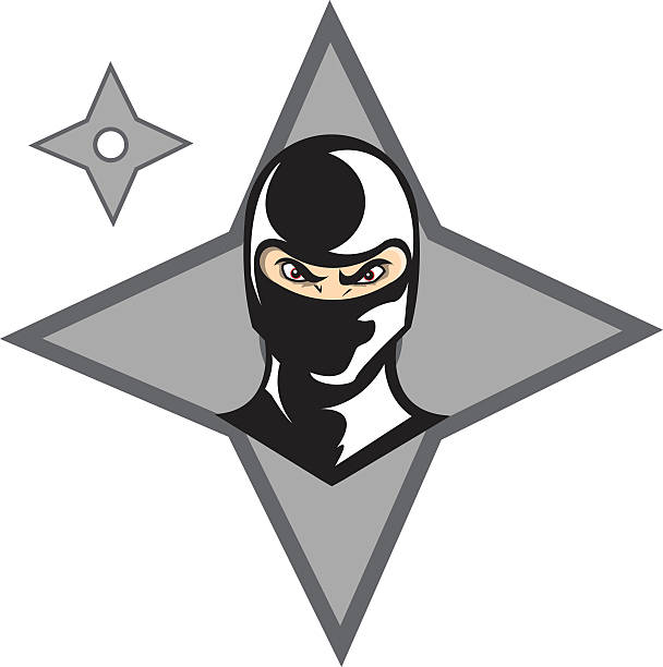 Ninja Star vector art illustration