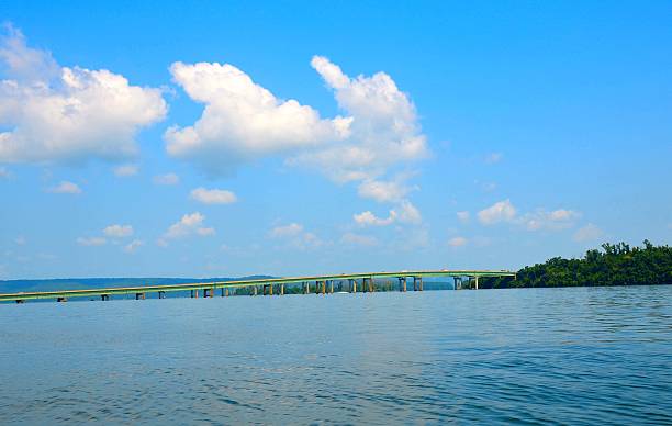 Lake Guntersville, Bridge over Tennessee River stock photo