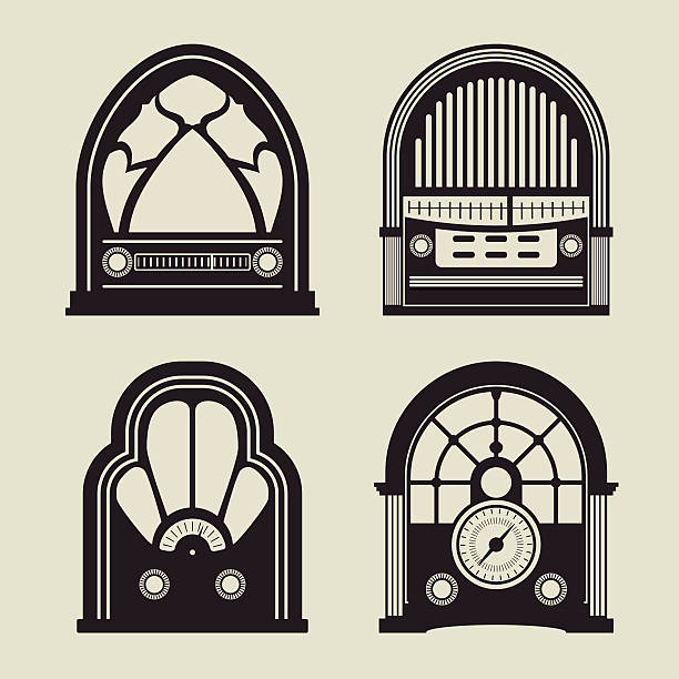 Radio vintage  design. Radio vintage design, vector illustration eps 10. analogue radio stock illustrations