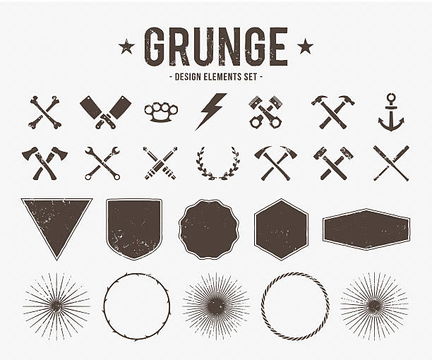 grunge design-elemente - überqueren stock-grafiken, -clipart, -cartoons und -symbole