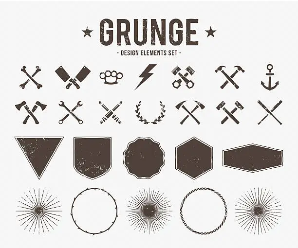 Vector illustration of Grunge Design Elements