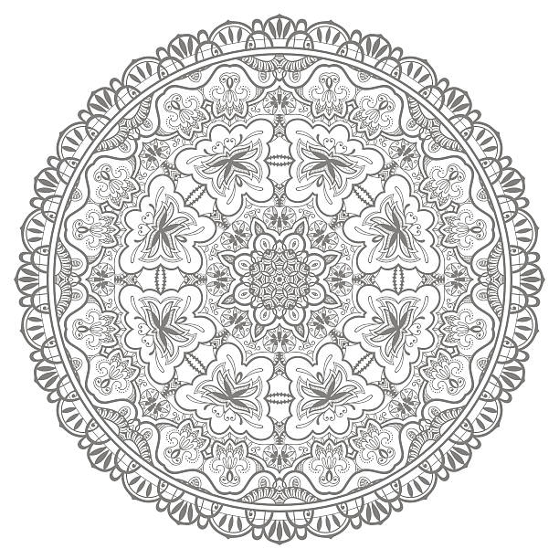 mandala, tribal ethnic ornament, vektor-islamische arabische und indische muster - pattern seamless doodle retro revival stock-grafiken, -clipart, -cartoons und -symbole