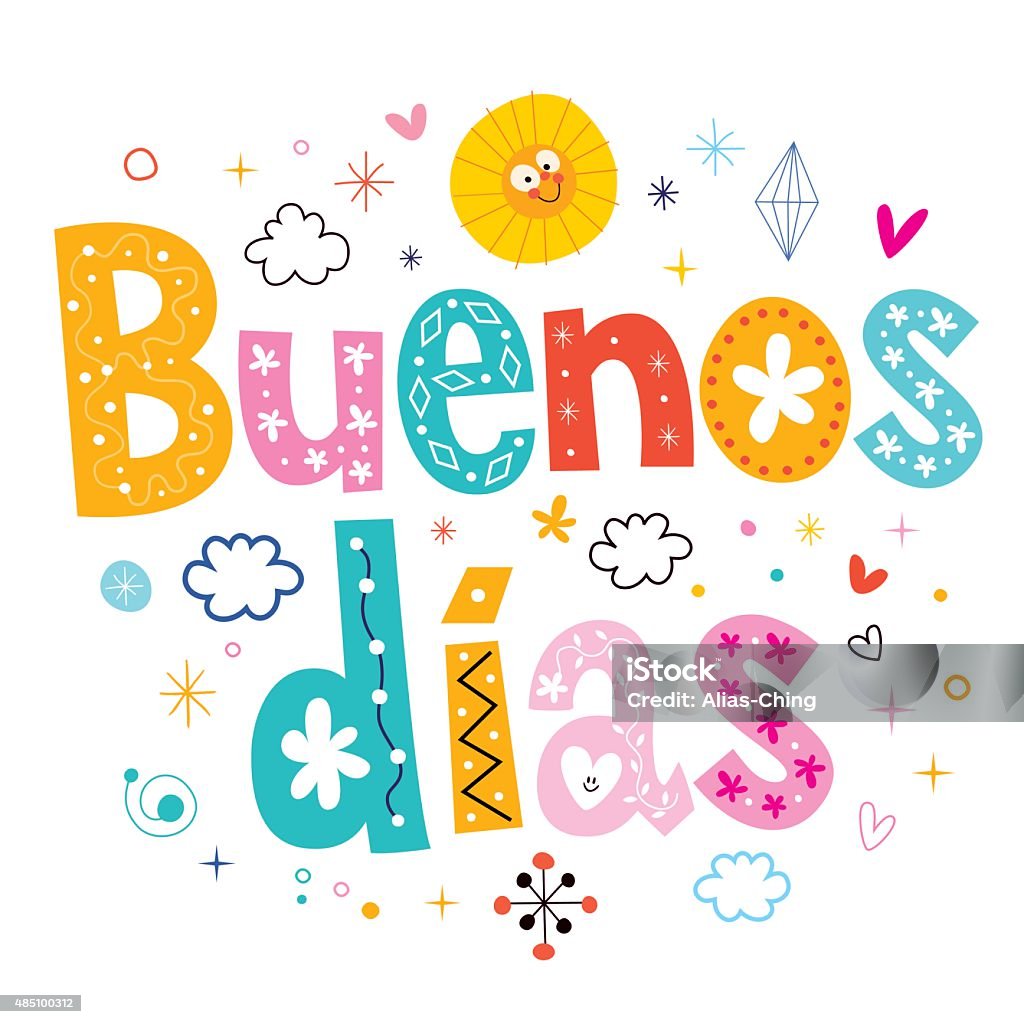 Vetores de Buenos Dias Bom Dia Boa Manhã Em Espanhol e mais imagens de Manhã - Manhã, 2015, Brinde - iStock Vetores de Buenos Dias Bom Dia Boa Manhã Em Espanhol e mais imagens de Manhã - Manhã, 2015, Brinde - iStock