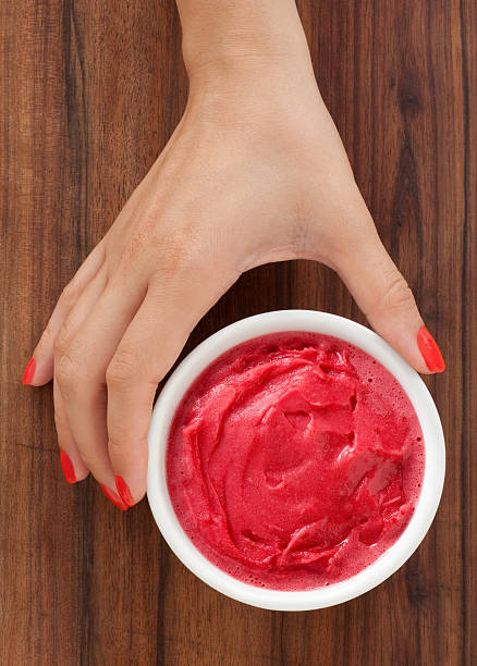 Offering raspberry ice cream