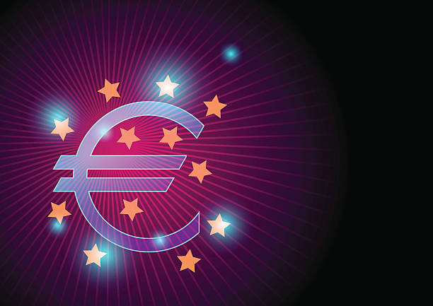 ilustrações de stock, clip art, desenhos animados e ícones de sinal de euro e da união europeia, vector ilustração de fundo - european community backgrounds european union currency wealth