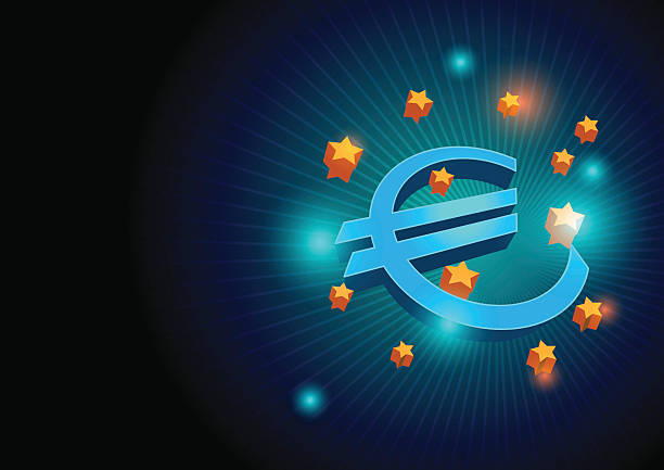 ilustrações de stock, clip art, desenhos animados e ícones de sinal de euro e da união europeia, vector ilustração de fundo - european community backgrounds european union currency wealth