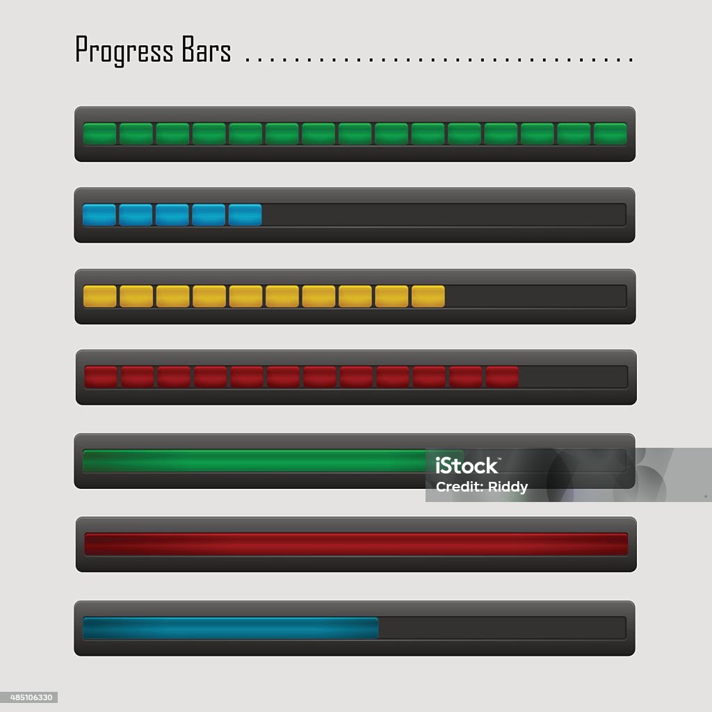 Progres Line Loading Line Progress Loading Bar Vector Element Stock Illustration - Download ...