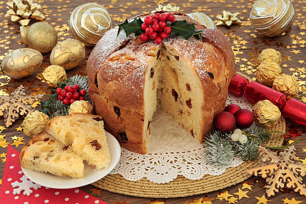 italiano dolce di natale - gold carbohydrate food food and drink foto e immagini stock
