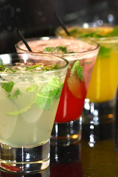 Assorted Flavored Mojitos Fresh stock photo