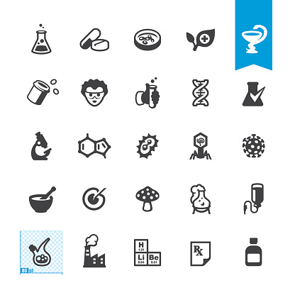 Medicine And Pharmacy Related Vector Icons Stock Illustration ...