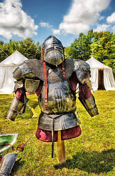 istock Parts of a medieval knight armor 485112630