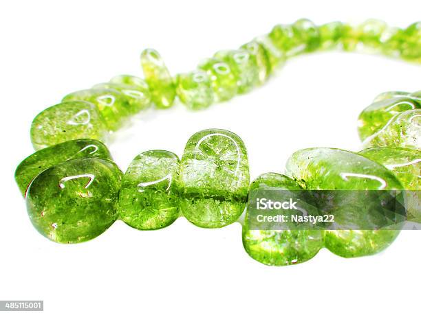 Peridote Gemstone Beads Necklace Jewelery Stock Photo - Download Image Now - Arts Culture and Entertainment, Backgrounds, Fashion