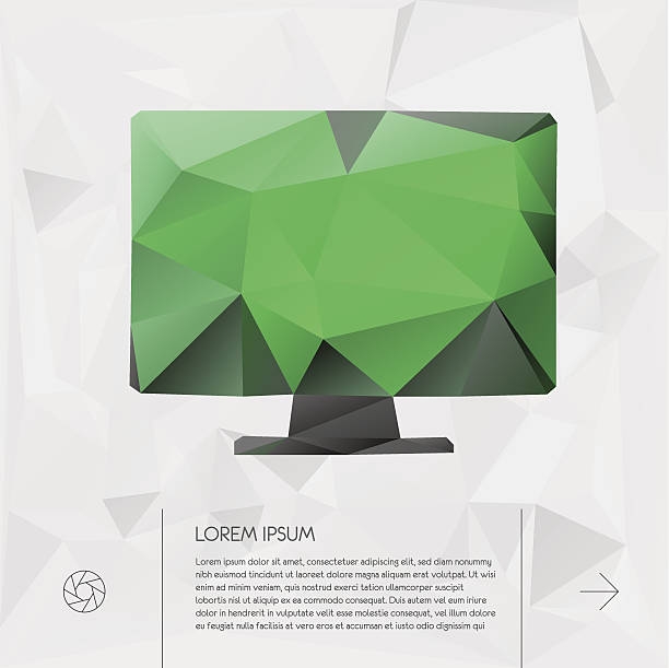 Abstract polygonal desktop vector art illustration