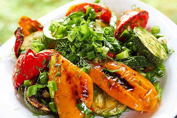 istock dish with grilled sweet peppers 485116306