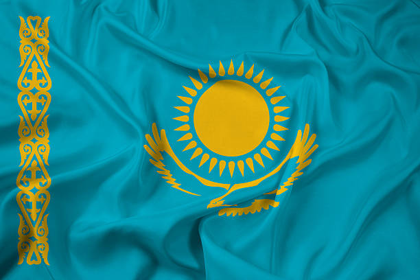 istock Waving Kazakhstan Flag 485116757