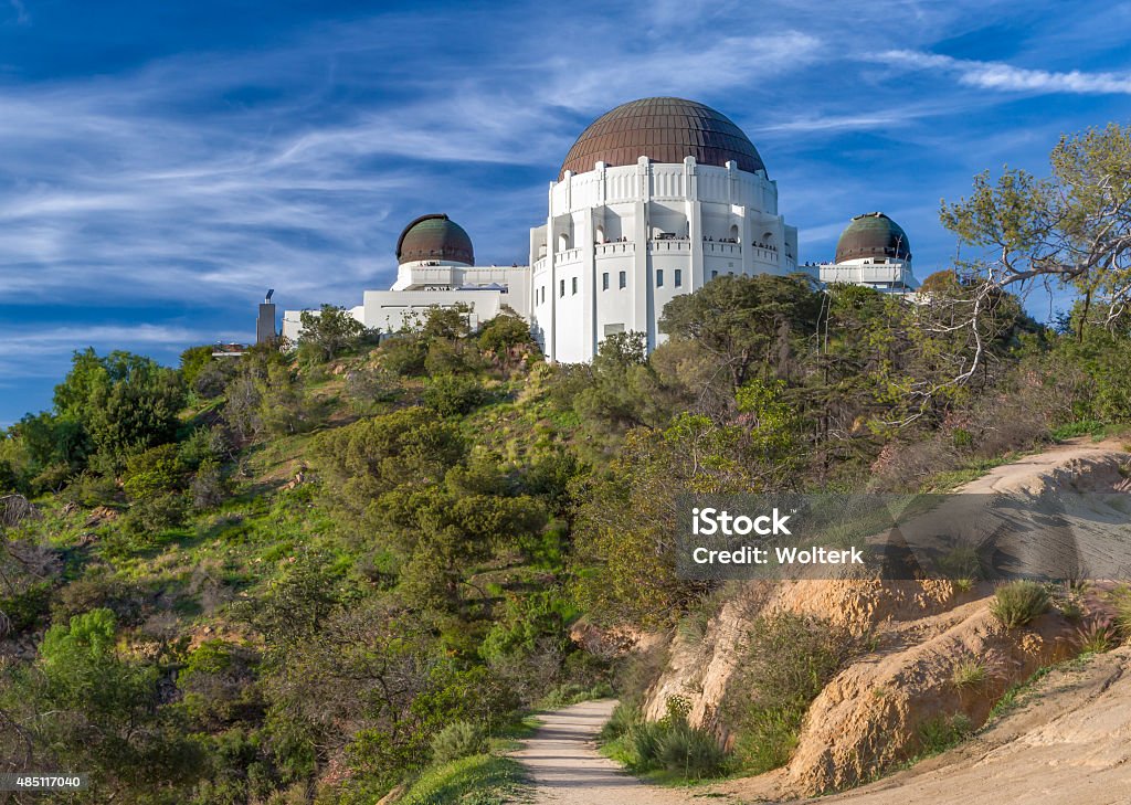 Historic Griffith Observatory Historic Griffith Observatory in the Hollywood Hills of Los Angeles, California. Griffith Park Stock Photo