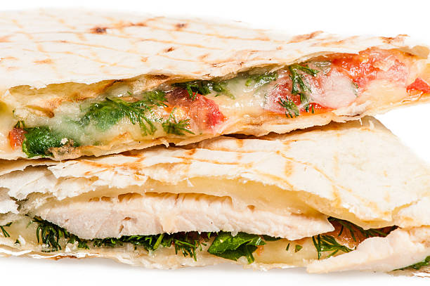 istock Pita sandwich with cheese and tomatoes 485118175