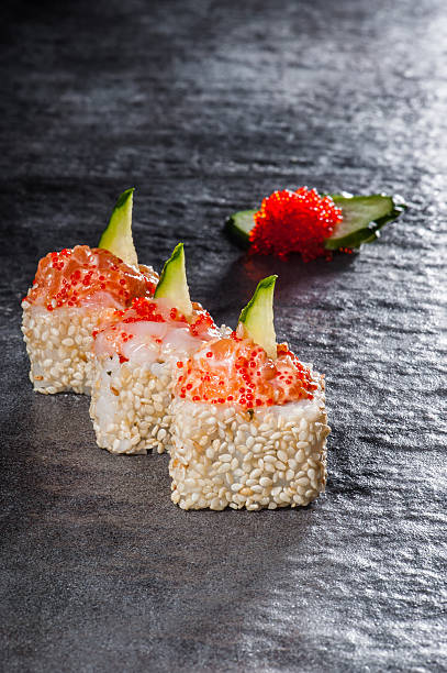 istock Rolls with scallop and salmon 485118675