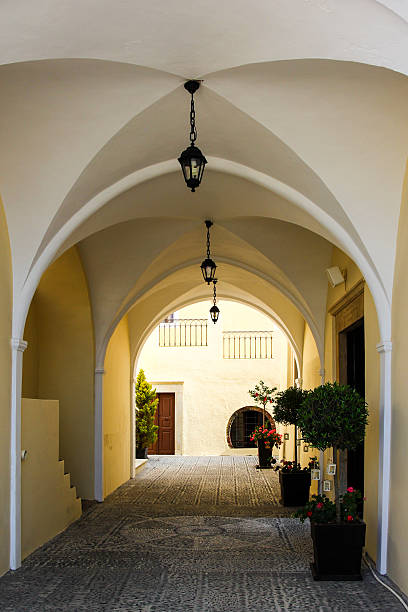 istock Pendants in a covered hall Santorini 485123946
