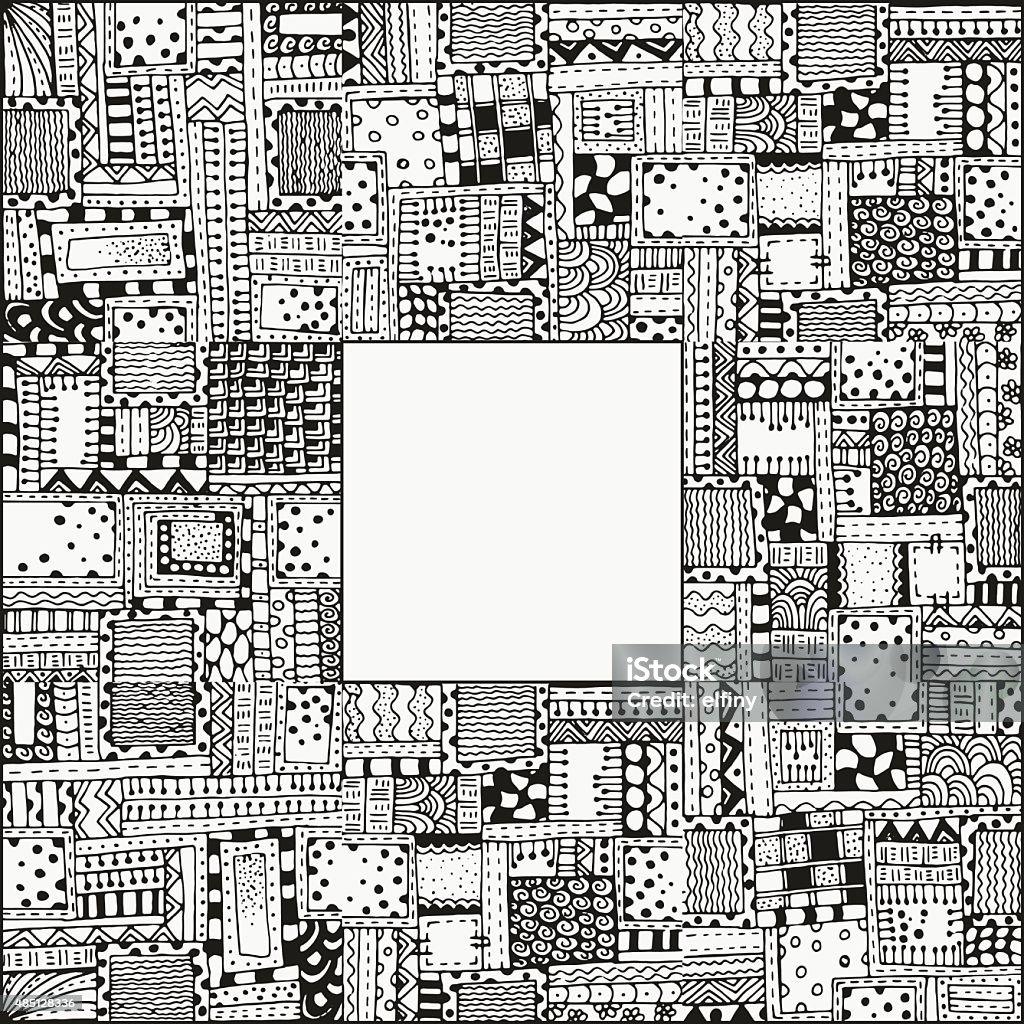 Abstract Indesign Photo Frame Original Decorative Frame With Abstract Figures Stock Illustration ...